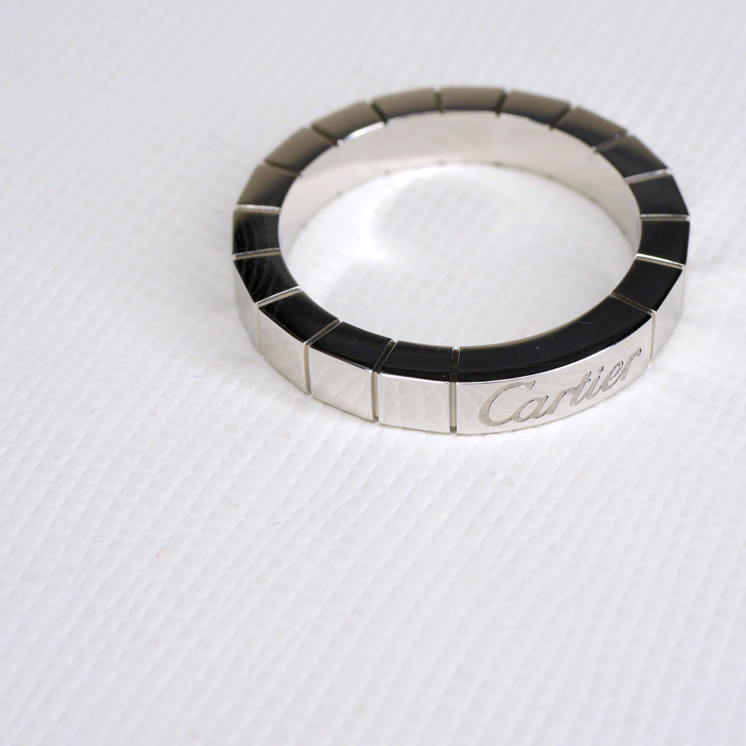 แหวน Cartier Lanieres ทองคำขาว 18K ไซส์48# +การ์ด (Used) (wg)