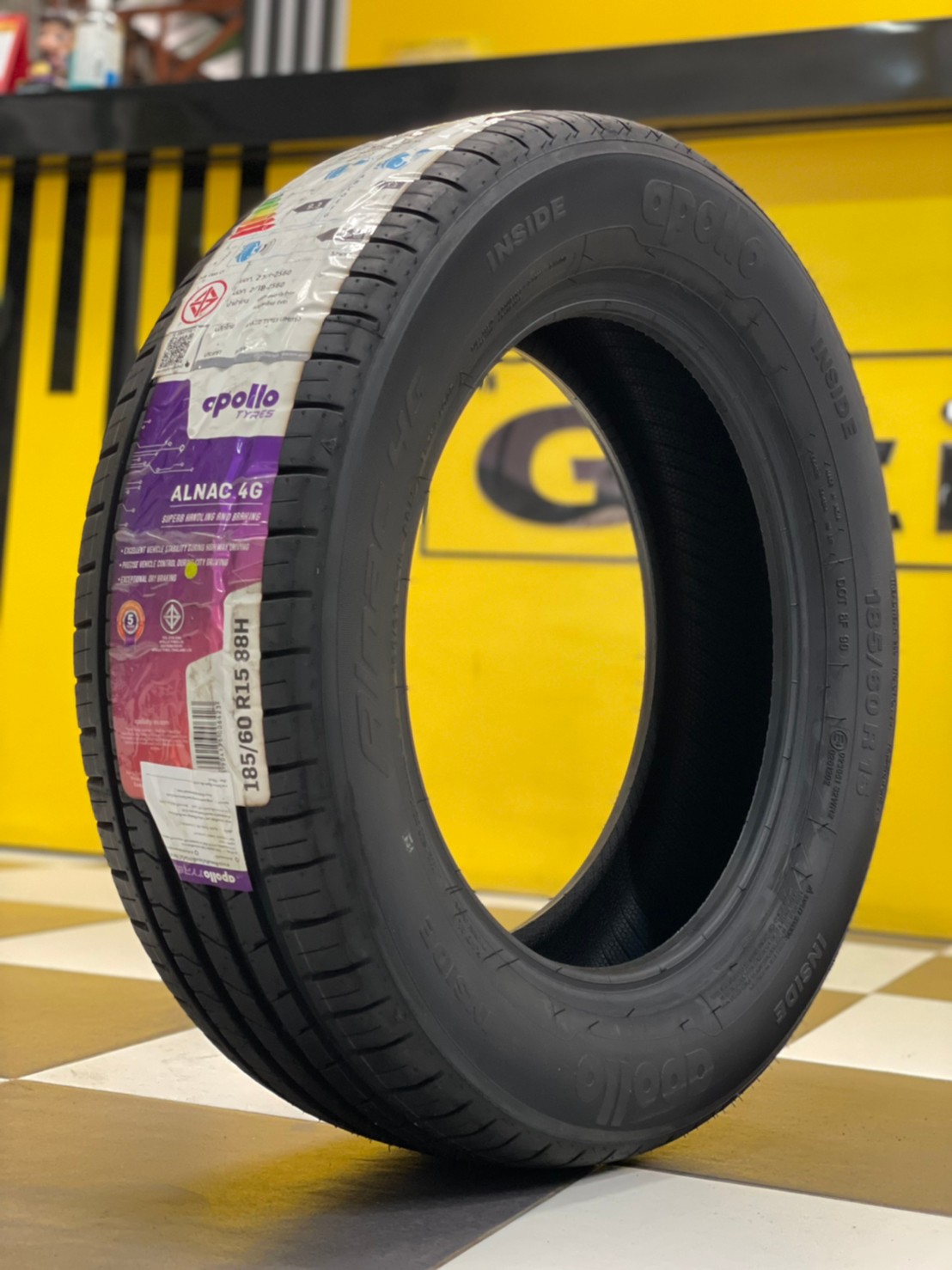 Apollo Alnac 185/60R15 ยางใหม่ปีผลิต21 ยางนุ่มเงียบ