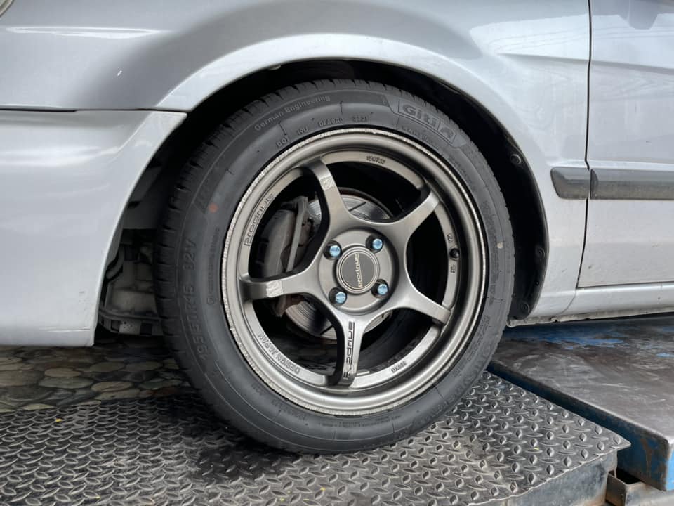 #TOYOTA_SOLUNA🛞เปลี่ยนยาง #GITI_SynergyE1 195/50R15