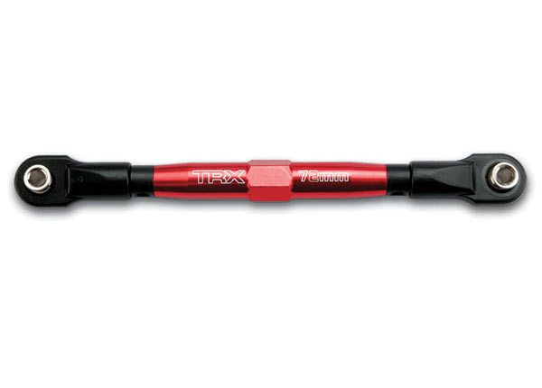 3941R Steering drag link (Tubes red-anodized, 7075-T6 aluminum, stronger than titanium) (72mm) (1)/ rod ends (2)/ aluminum 7mm wrench