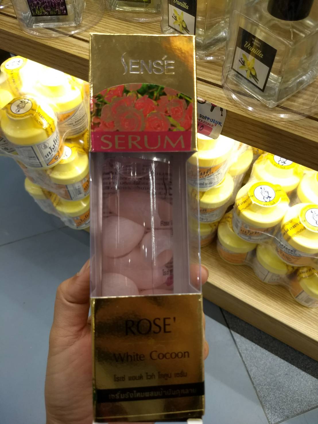 Sens'e Rose & white cocoon serum เซรั่มรังไหมผสมน้ำมันกุหลาบ 100 ml.