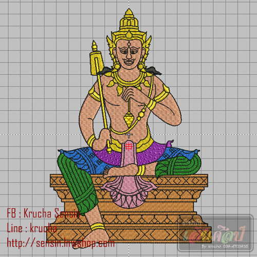 ไฟล์บล็อคปัก พระวิษณุนั่ง 1