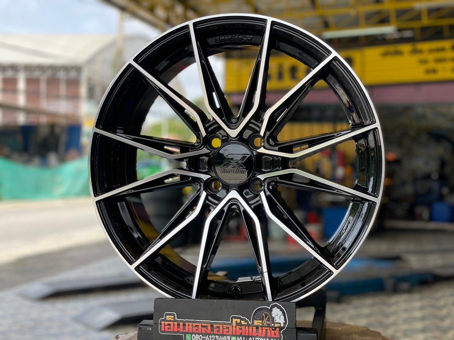 ล้อแม็กซ์ใหม่ Emotion-R #ล้อแม็กซ์ขอบ17 #EmotionR #ETV 17x7 ET35 4x100 สีดำขอบมิลลิ่งสีเงิน