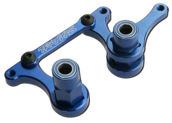 3743A Steering bellcranks, drag link (blue-anodized 6061-T6 aluminum)/ 5x8mm ball bearings (4)/ hardware (assembled)