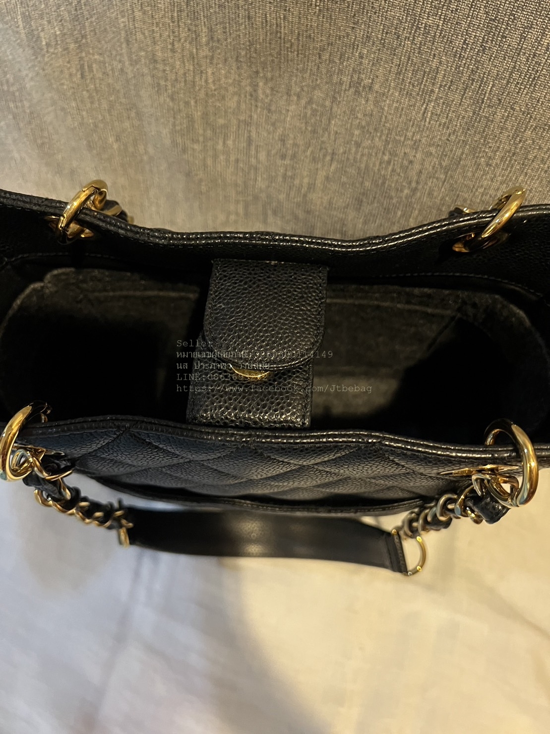 Chanel PST Tote Caviar black holo16