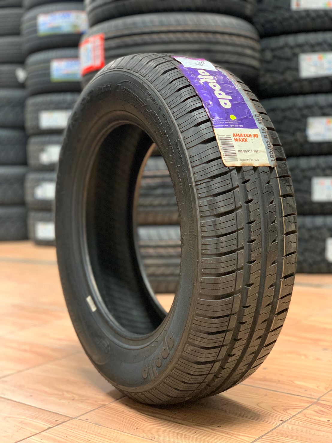 ยางใหม่ Apollo Amazer3G Maxx 185/65R15 ยางผลิตปี2018 พร้อมติดตั้งฟรี
