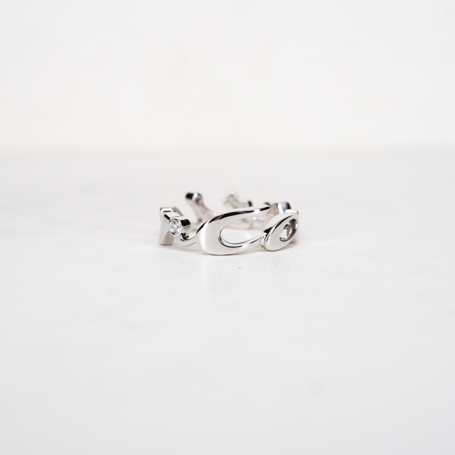 แหวน Cartier Signature 3Diamonds Limited Edition ทองคำขาว 18K ไซส์47# (Used) (Rare)