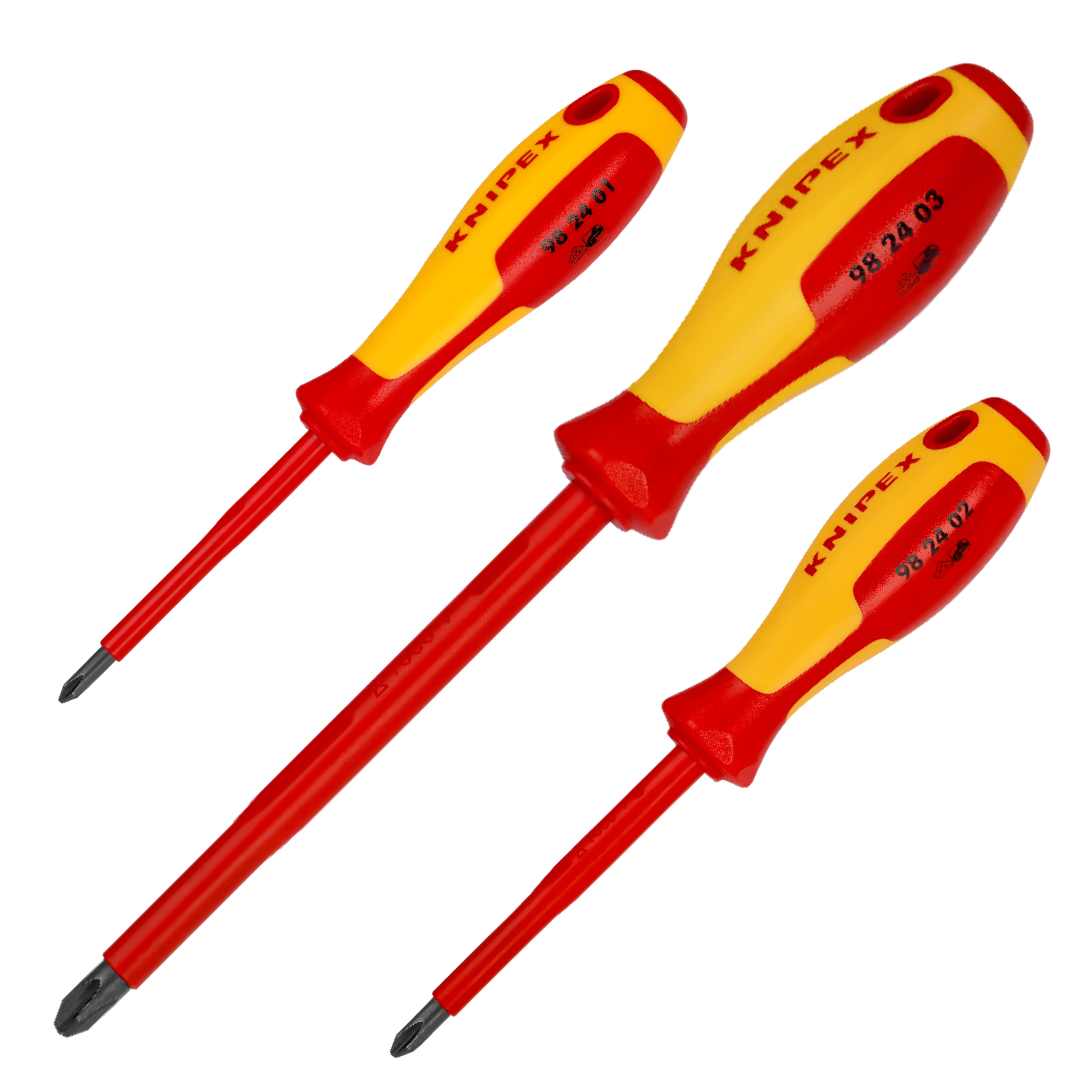 ไขควง กันไฟ VDE 1000V ปากแฉก No.98 24 KNIPEX