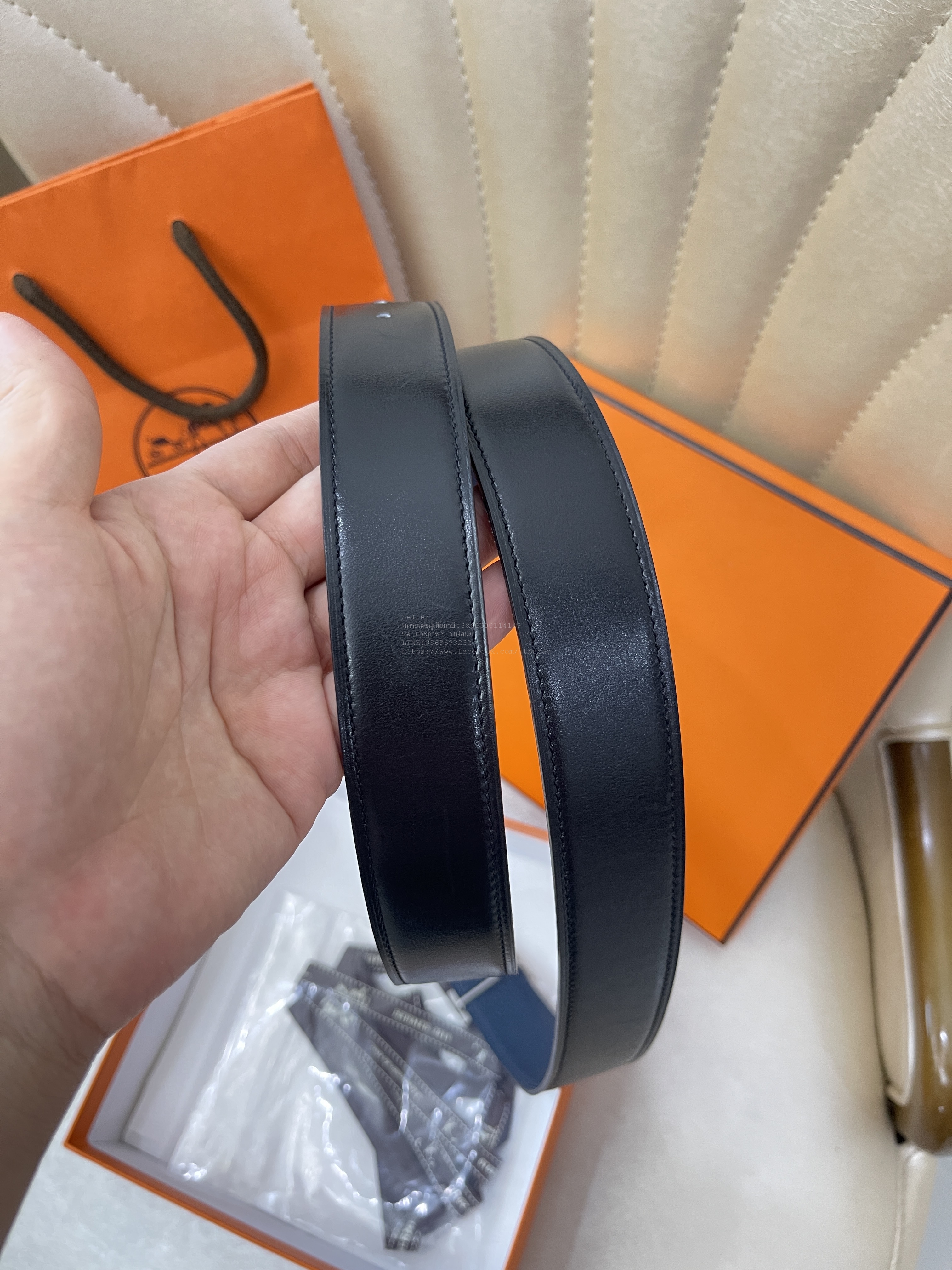 เข็มขัดHermes belt 32mm size105 เอว40