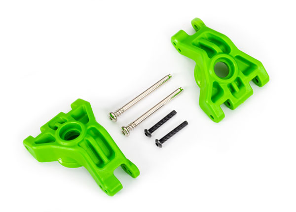 9050G Carriers, stub axle, rear, extreme heavy duty, green (left & right)/ 3x41mm hinge pins (2)/ 3x20mm BCS (2) (for use with #9080 upgrade kit)
