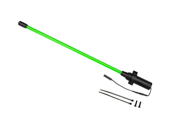 10992-GRN Whip light, LED, green (assembled) (1)/ 3x12mm BCS (2) (replacement for 1 whip light, left or right) (requires #6588X accessory power supply) [สำหรับ 1/5 FUNCO]