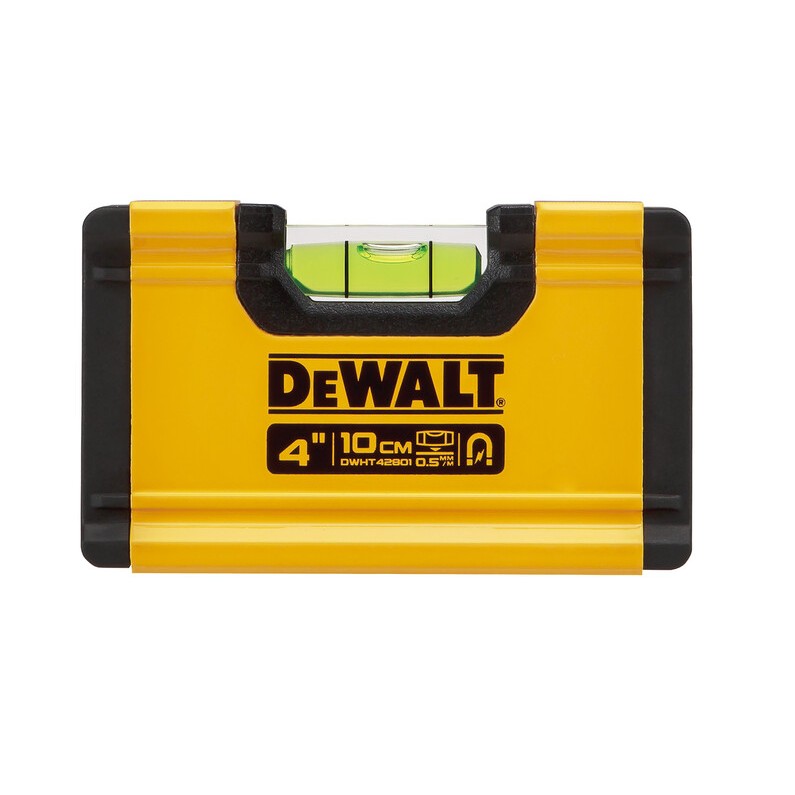 ระดับน้ำแบบพกกระเป๋า DEWALT Box Beam (ใหม่) ขนาด 4 นิ้ว แบบมีแม่เหล็ก รุ่น DWHT42801 DEWALT
