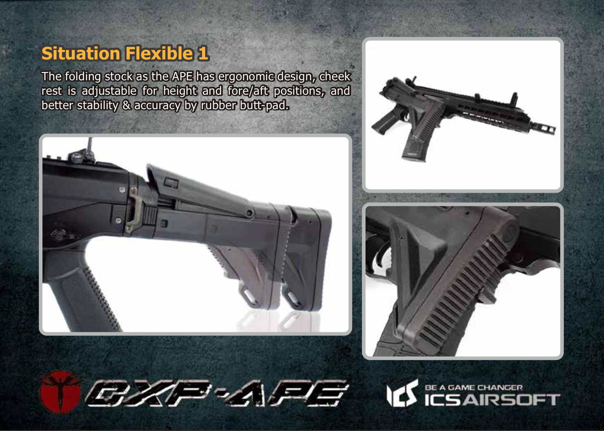 ICS-231 CXP-APE Rifle SF1 Stock-BK