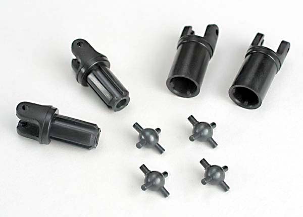 4851 Driveshafts, telescopic (external-splined (2) & internal-splined (2))/ metal U-joints (4)
