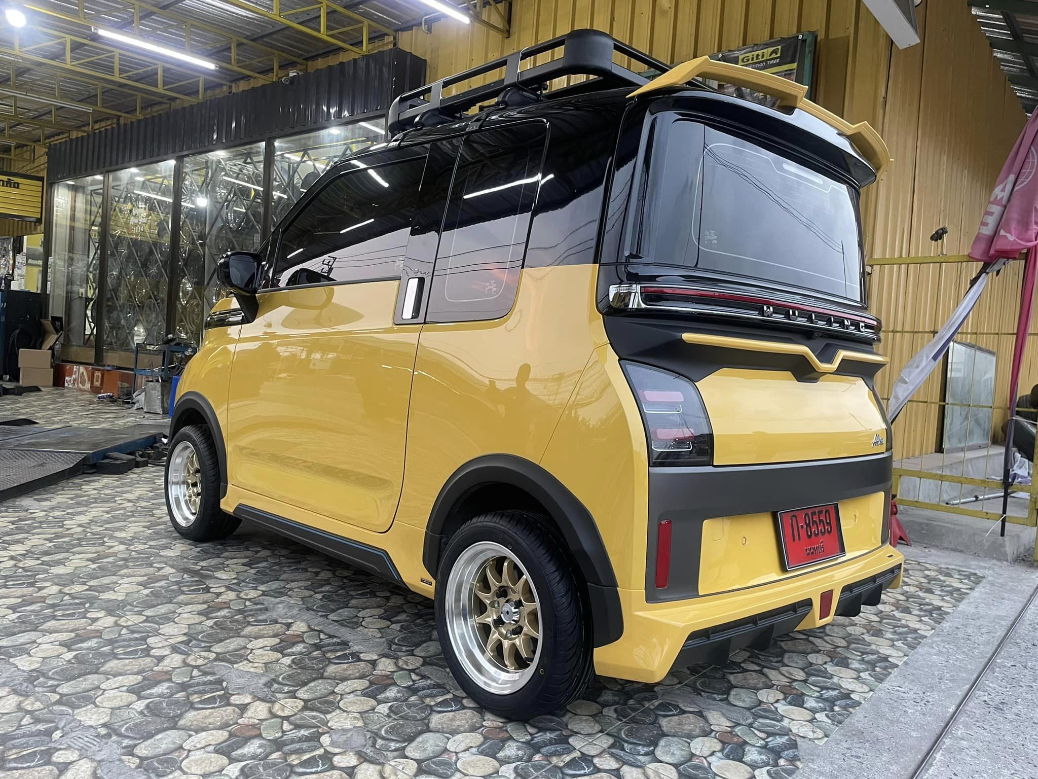 🚘🚗#wuling air ev #รถไฟฟ้า100% น่ารัก #ล้อแม็กซ์ขอบ13 🛞#Ce28 13X6 ET-0 8X100/114.3 🛞#NANKANG_NS-2_175/50R13