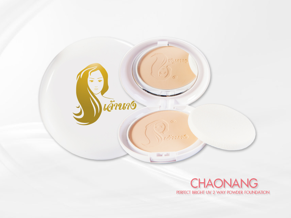 Chao Nang (แป้งพัฟเจ้านางกันน้ำ) Perfect bright UV 2 way powder foundation SPF 20 PA+++