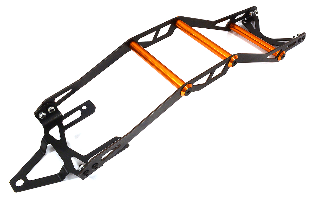 INT-C29593ORANGE Alloy Metal Exo-Skeleton Body Roll Cage Kit for Traxxas 1/10 Rustler 4X4