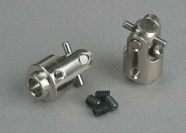 4628X Differential output yokes, hardened steel (w/ U-joints) (2)