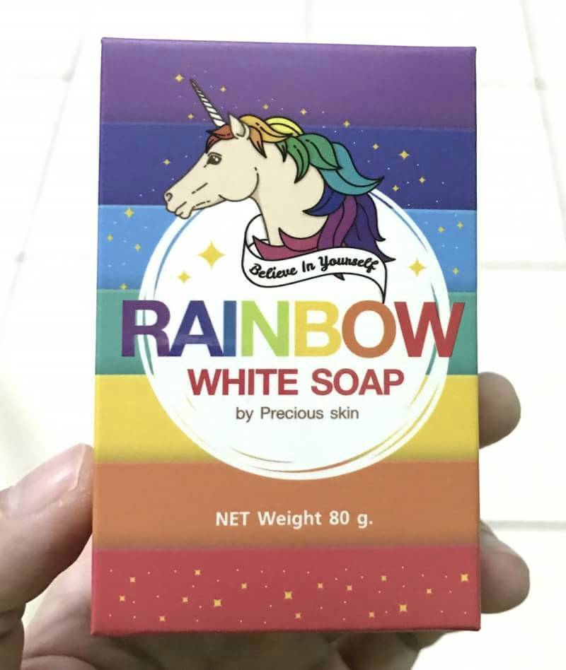 Rainbow white soap สบู่เรนโบว์ ฟอกผิวขาวใส