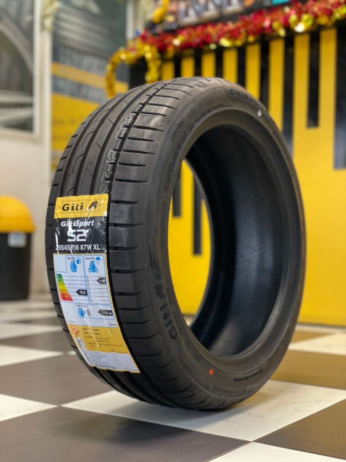 GITI SPORT S2 205/45R16 ยางใหม่ปี2023 ราคาโปรโมชั่นพิเศษ พร้อมติดตั้งฟรี