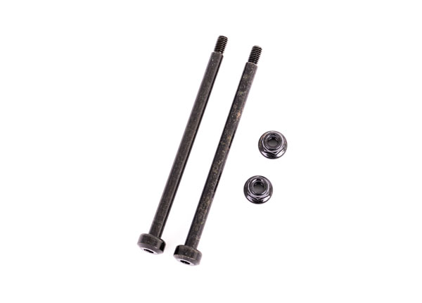 9543 Suspension pins, outer, rear, 3.5x56.7mm (hardened steel) (2)/ M3x0.5mm NL, flanged (2)