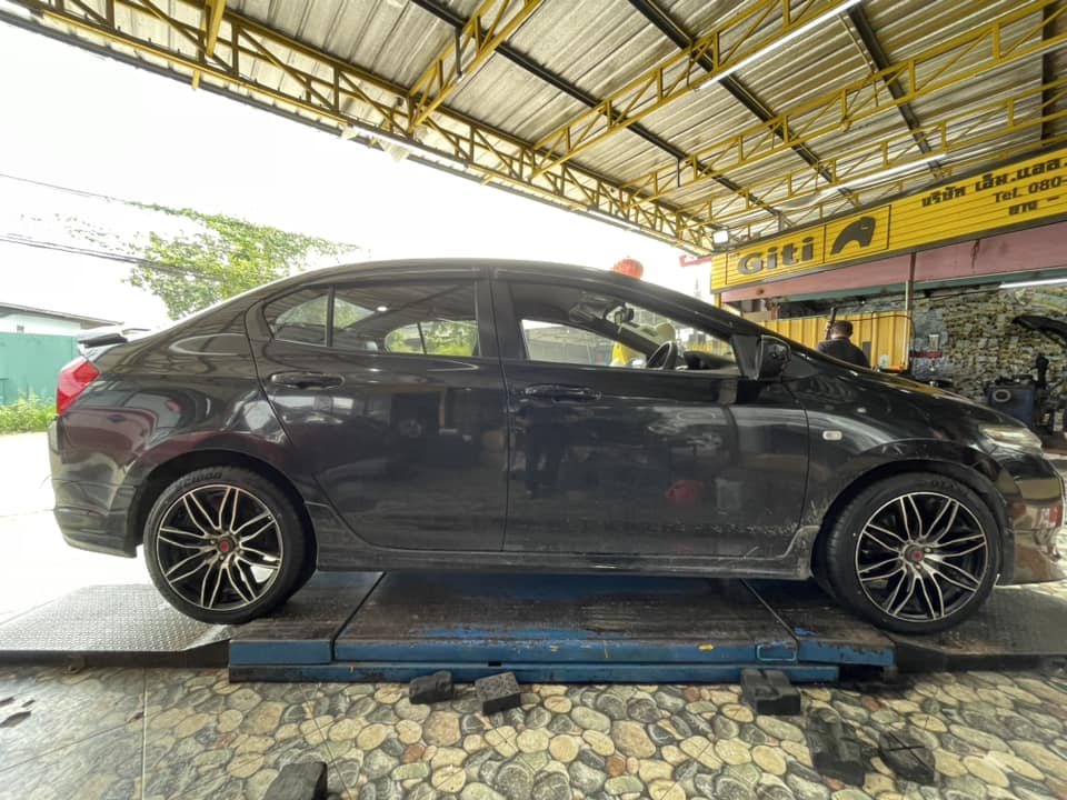 🚘 #HONDA_CITY เปลี่ยนยาง #OTANI #KC1000 205/45R17🔥 🔥