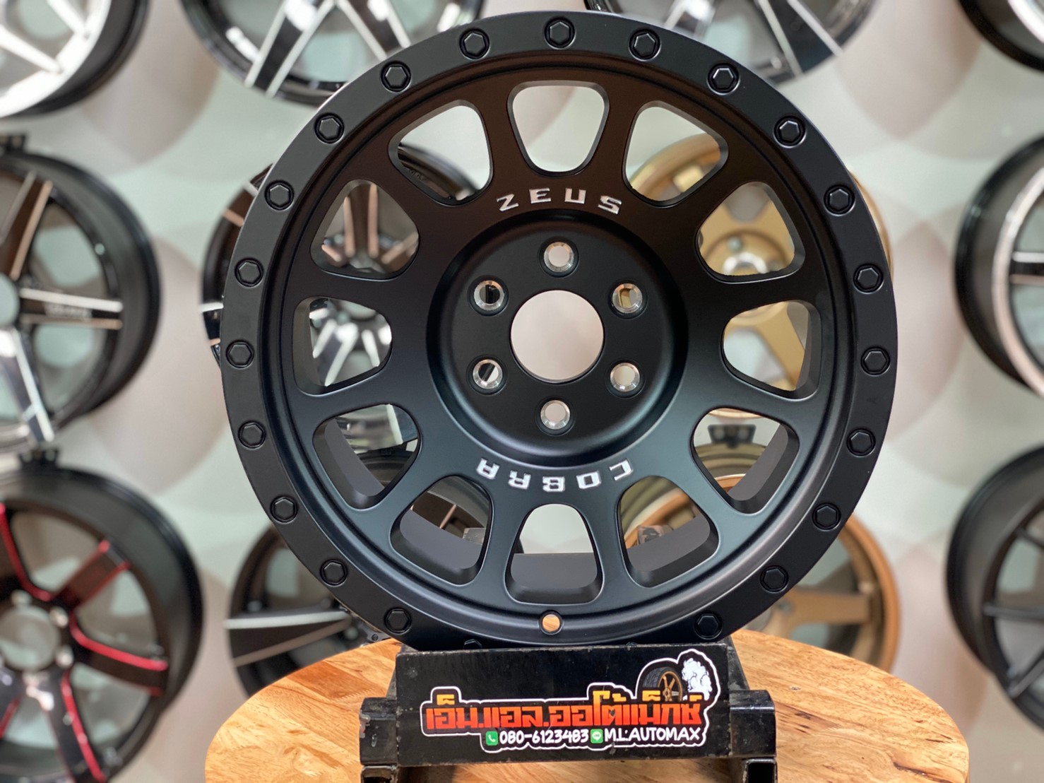 ล้อแม็กออฟโรด Zeus-03 สีดำ สำหรับนิสสัน นาวาร่า สเปค 18x8.5 ET+00 6x114.3