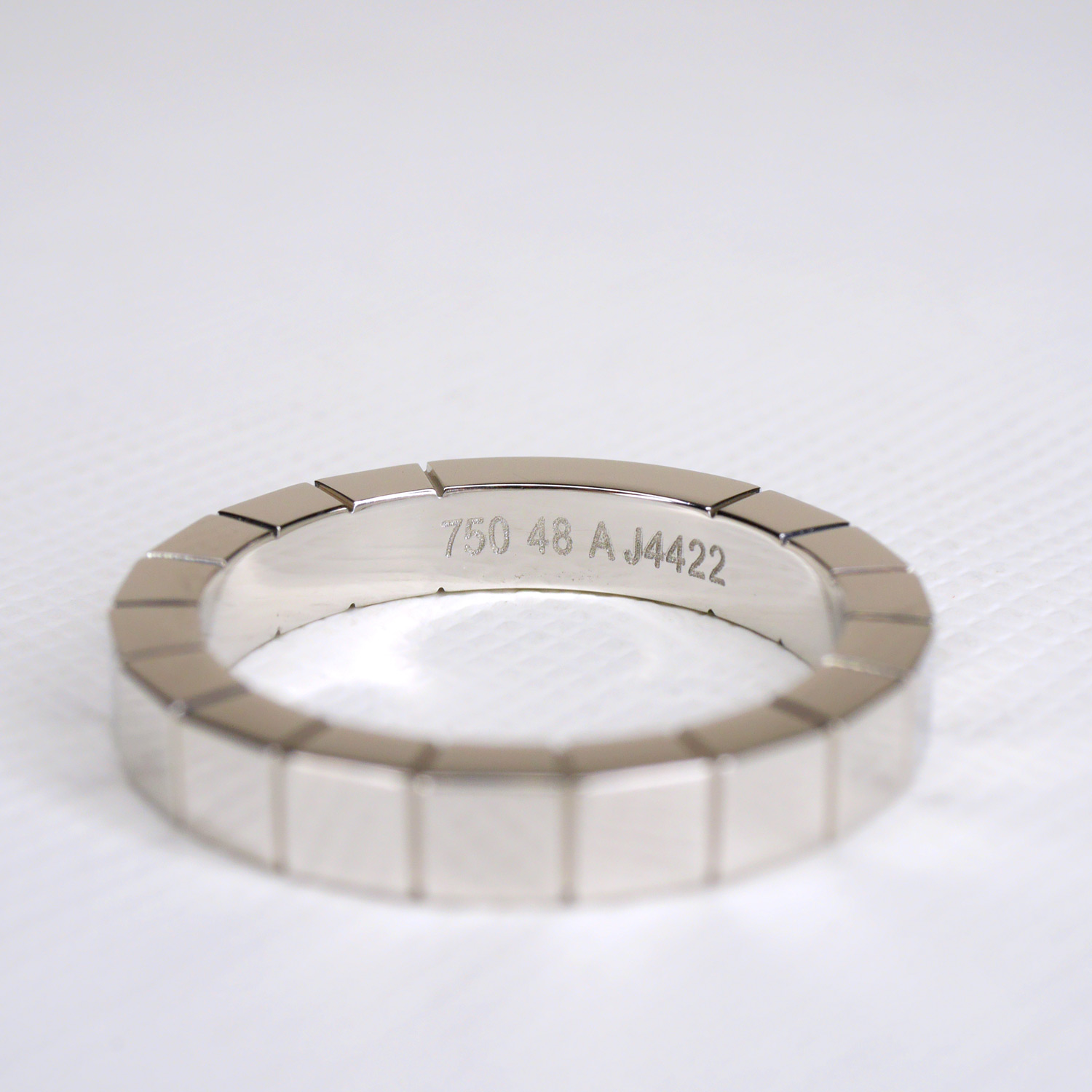 แหวน Cartier Lanieres ทองคำขาว 18K ไซส์48# +การ์ด (Used) (wg)