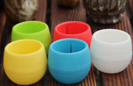 กระถางเรซิ่น ชุด 5 สี ขนาด 7 ซ.ม.