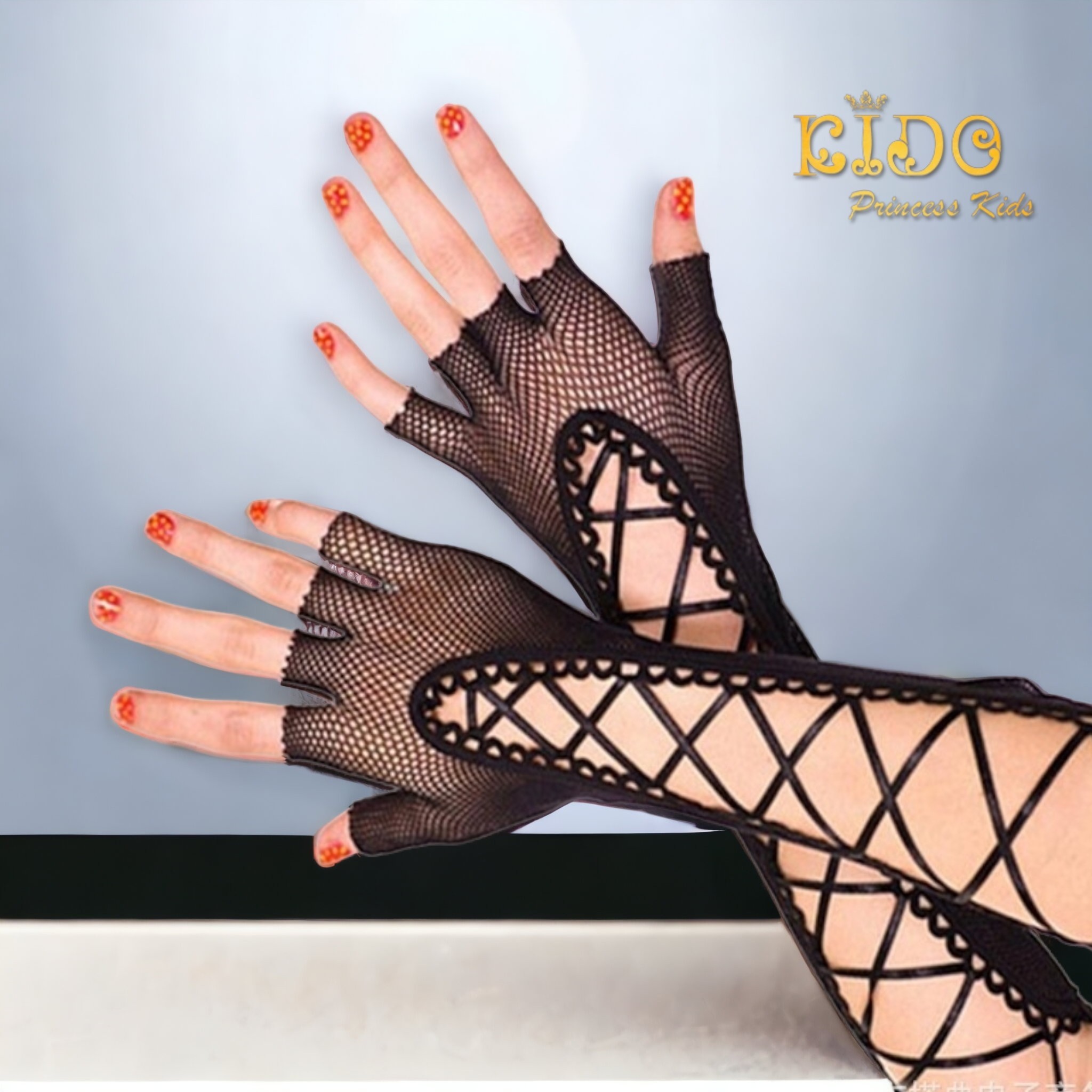 ถุงมือเด็ก 12ปีขึ้นไป(มีหน้าร้านอยู่รัชดา)PL005 ถุงมือร้อยยาวเท่ๆ