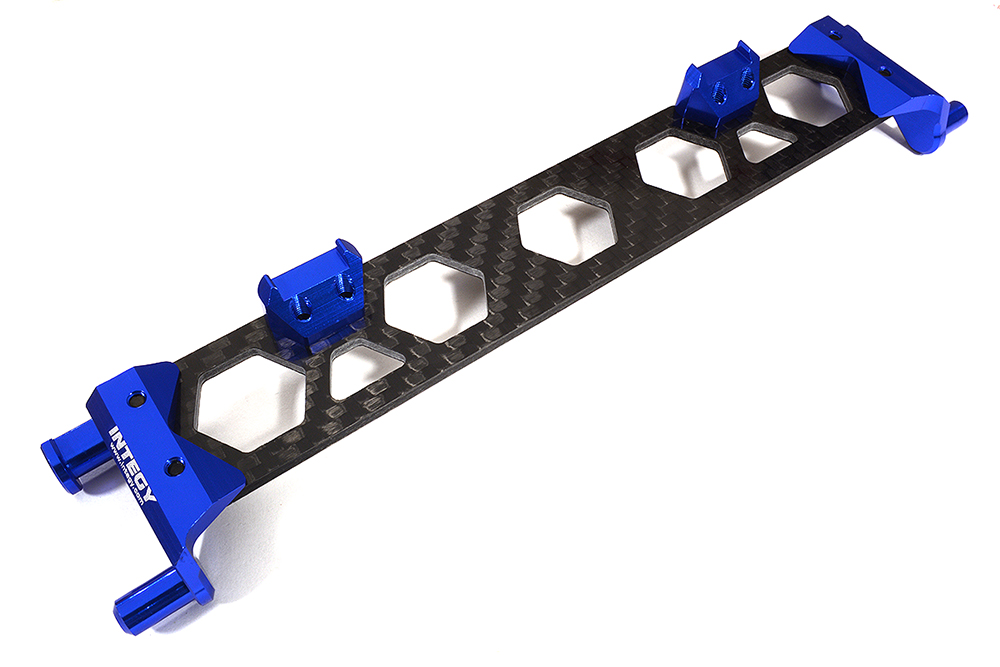 INT-C29367BLUE Machined Alloy & Composite Battery Hold-Down Plate for Traxxas 1/10 Maxx 4S