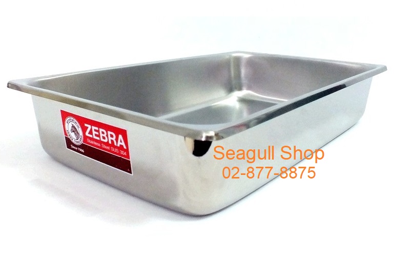 141035 อ่างอาหาร สเตนเลส 35 /ถาดสเตนเลส 35 ซม. ตราหัวม้าลาย Zebra *** รุ่นหนา คลาสสิค ***
