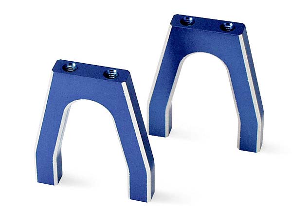 4919X Servo mounts, throttle/ brake (machined aluminum) (blue) (f&r)/ machine screws (8)