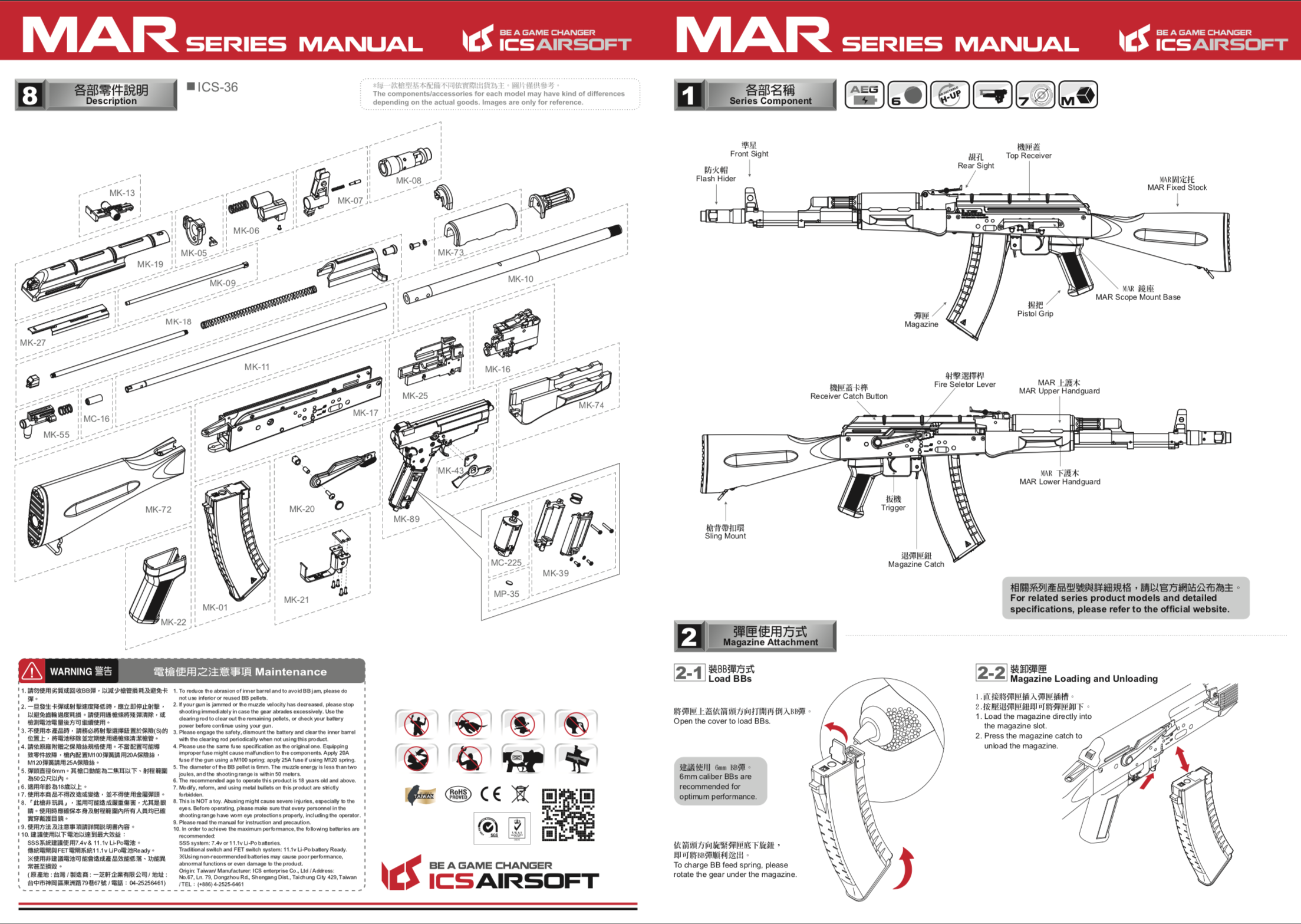 ICS-34 MAR SU Folding Stock