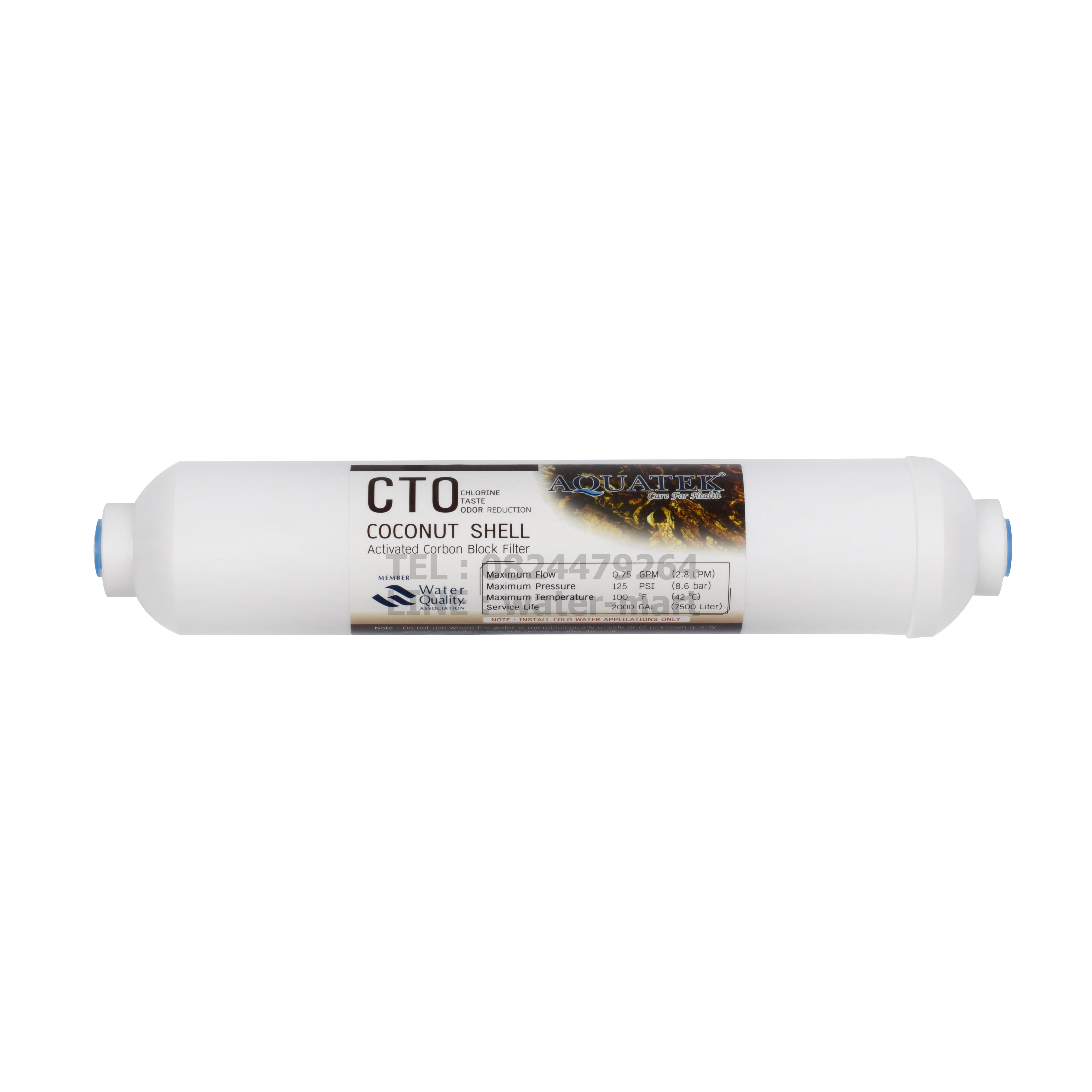 ไส้กรอง INLINE POST CARBON AQUATEK ความยาว 10 นิ้ว