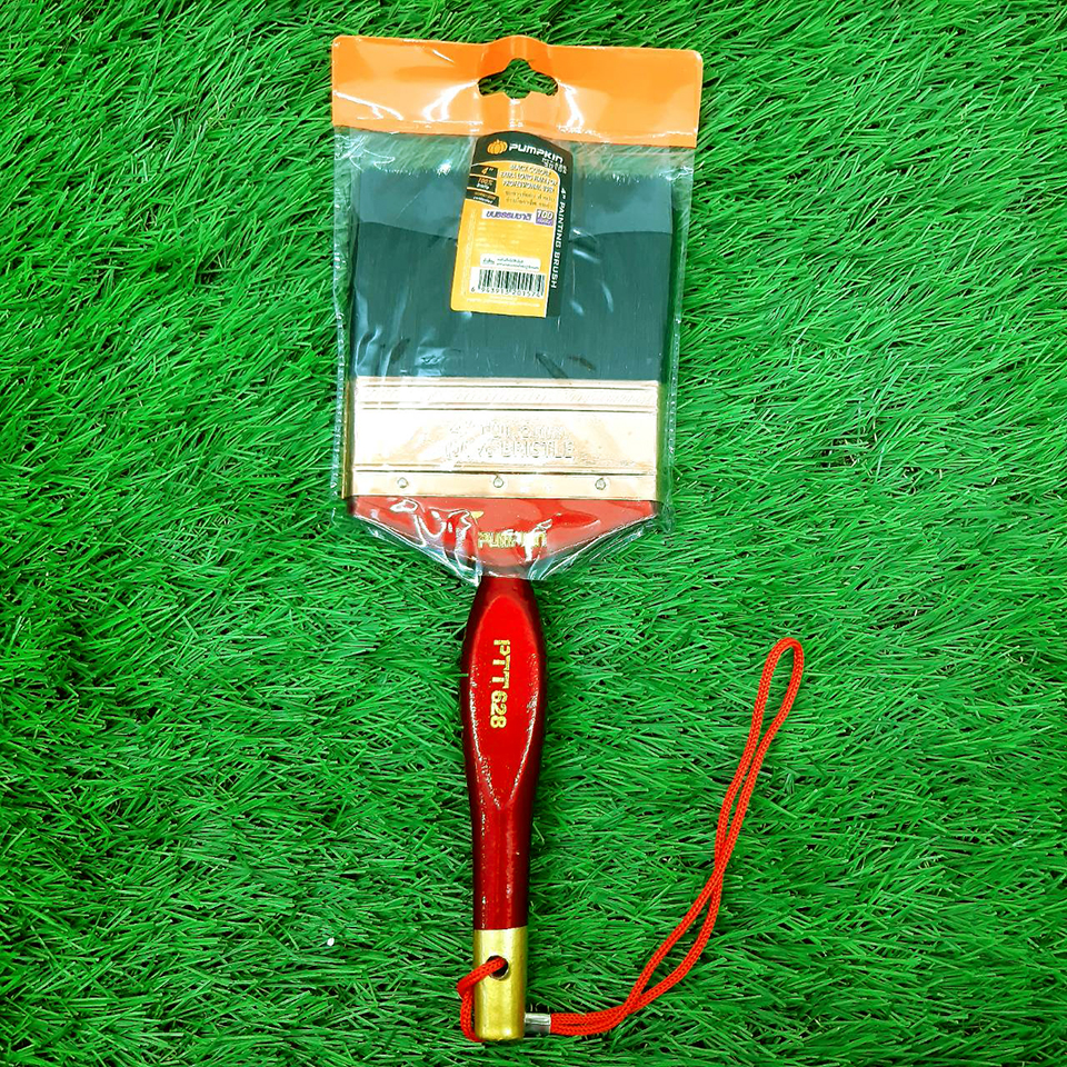 PUMPKIN PTT-628 305 แปรงทาสีอย่างดี ขนสีดำ 4"