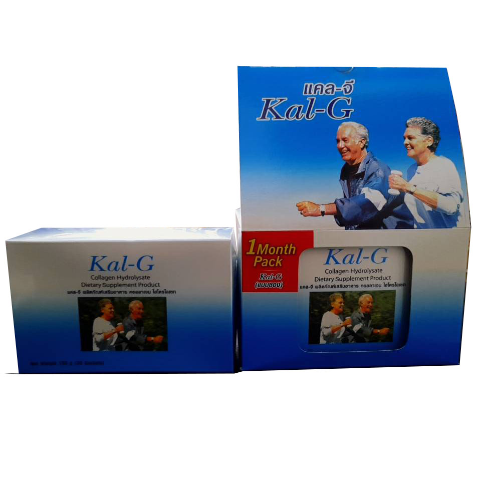 Kal-G โปรตีนบำรุงข้อ คอลลาเจน ไฮโดรไลเซท 150กรัมx2กล่อง (กล่องละ30ซอง)