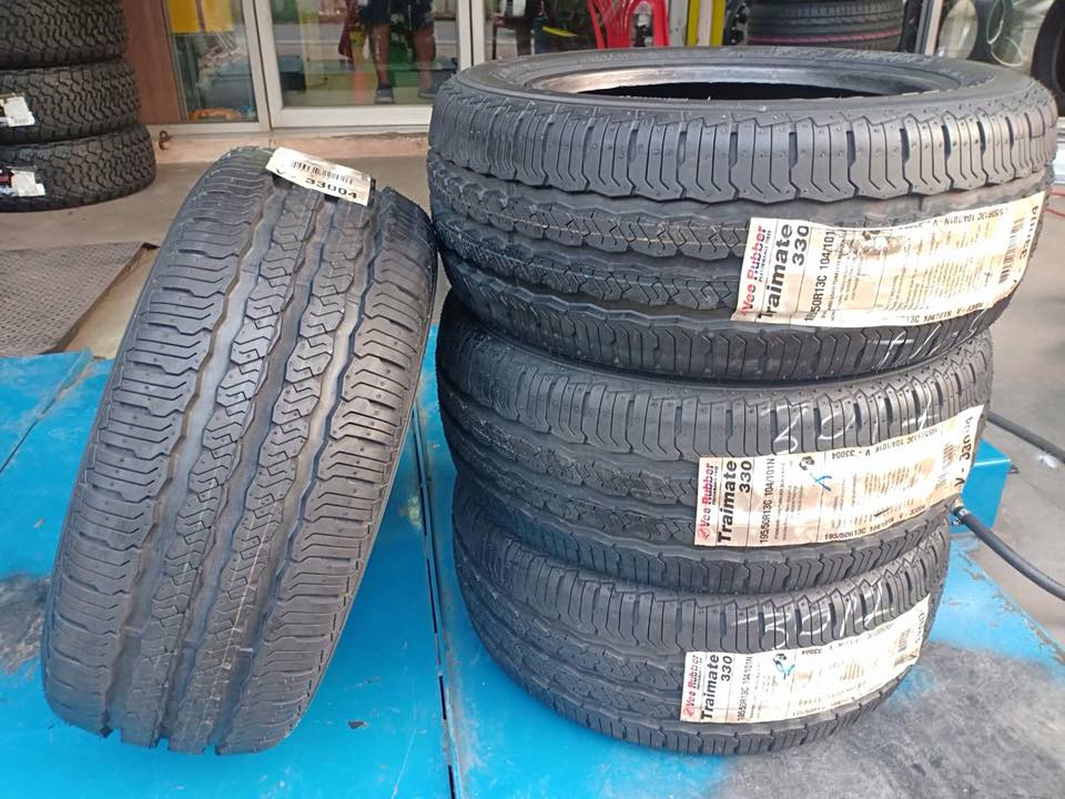 ยางใหม่ขอบ13 ยางแก้มเตี้ย Vee Ruber 195/50/R13