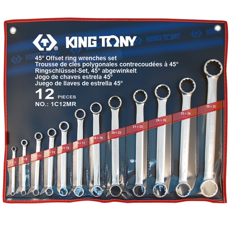 ชุดประแจแหวนคอตรง รุ่น 1C12MR KING TONY