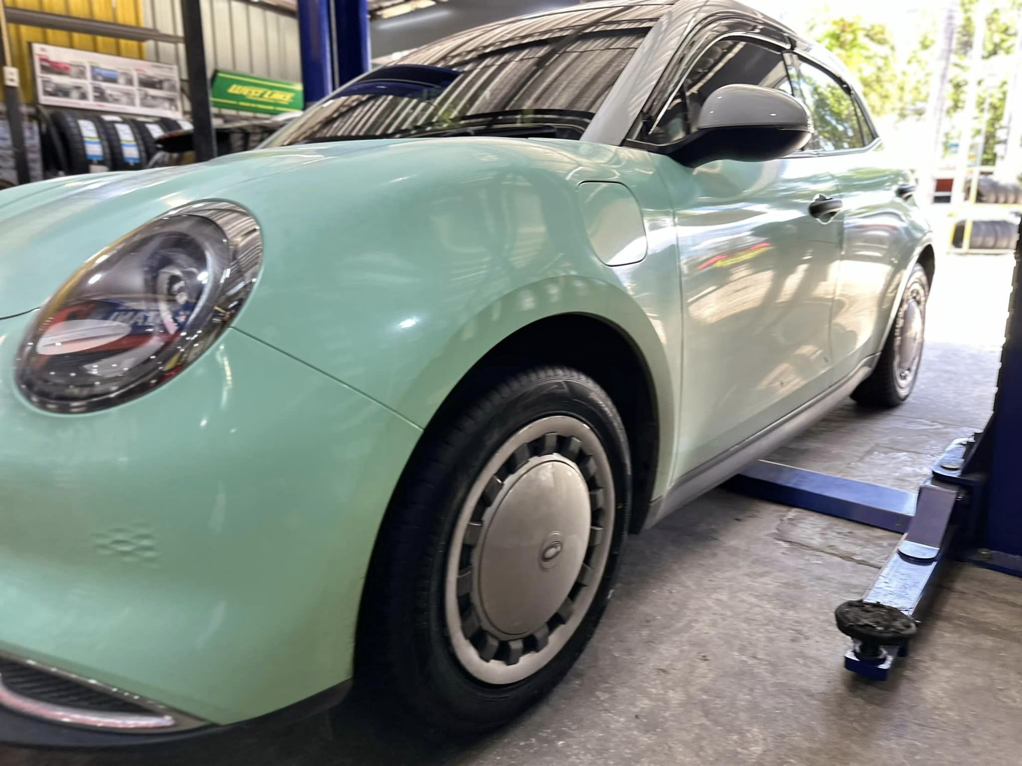 🚘 #ORA_GOODCAT #เปลี่ยนยาง #ยางรถไฟฟ้า 🛞 ￼#OTANI #KN1000 215/55R17