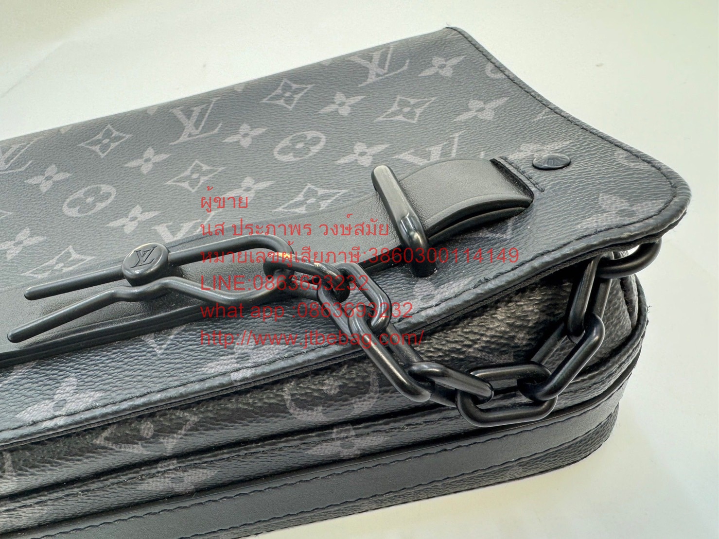 LV Steamer Monogram Elipse Messenger Bag Microchip มือสอง ของแท้