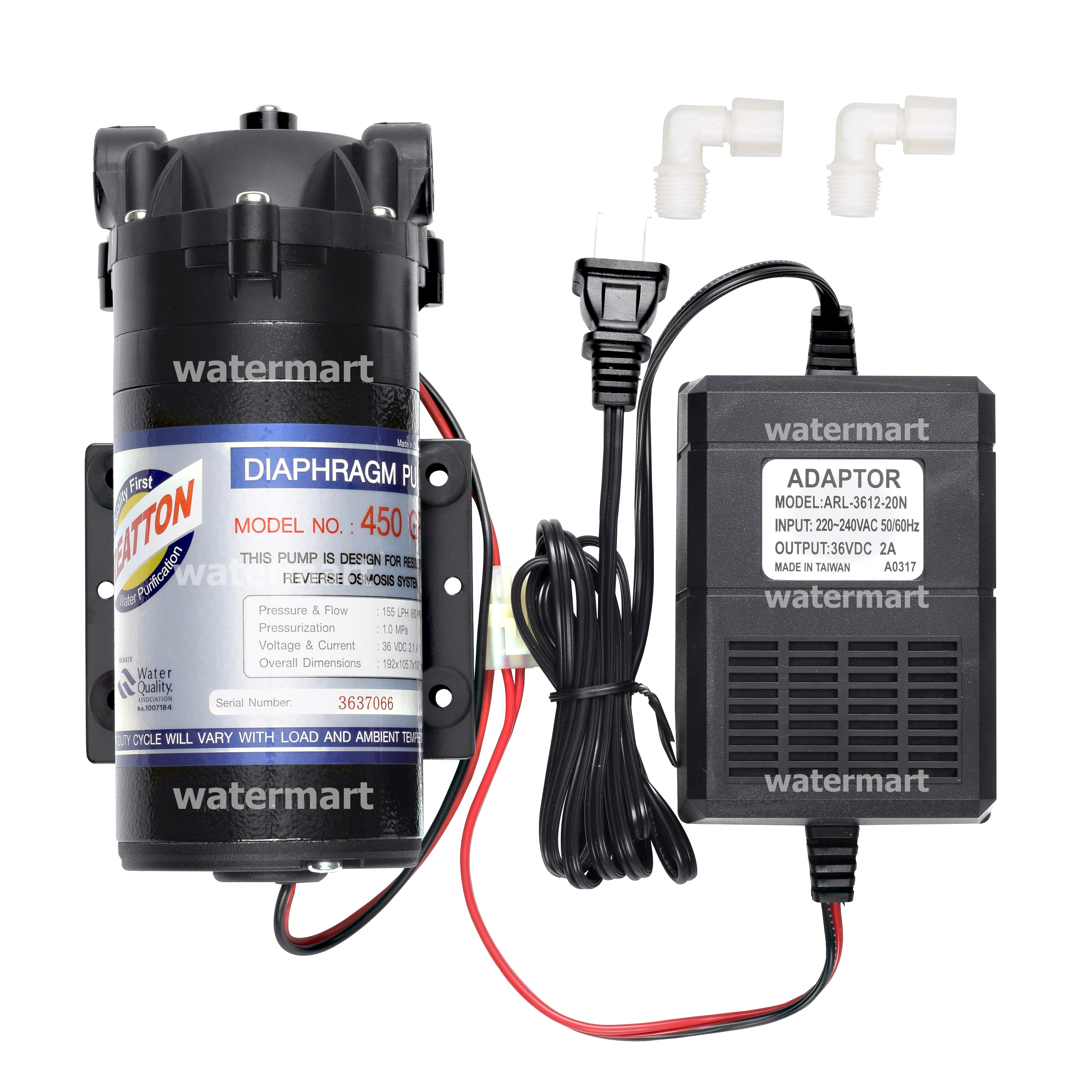 ปั๊มไดอะแฟรม TREATTON Diaphragm Pump RO 450 GPD