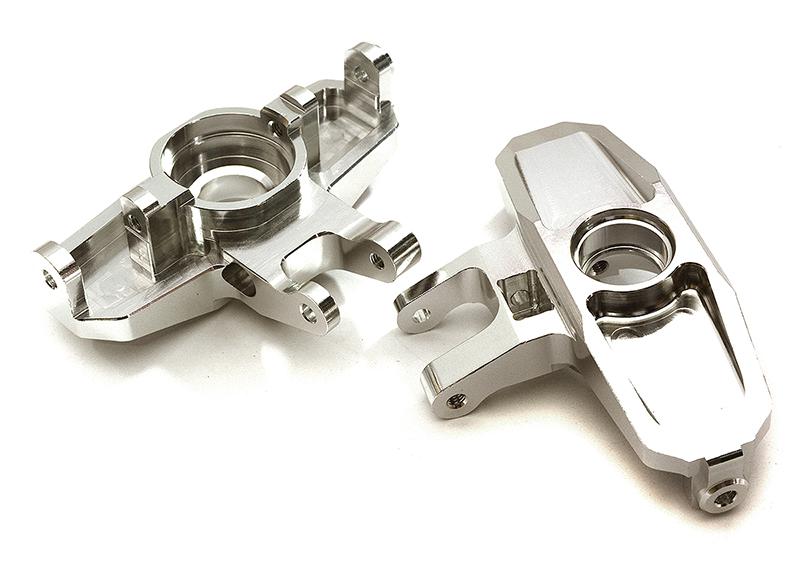 INT-C28560SILVER Billet Machined Steering Blocks for Traxxas 1/7 Unlimited Desert Racer