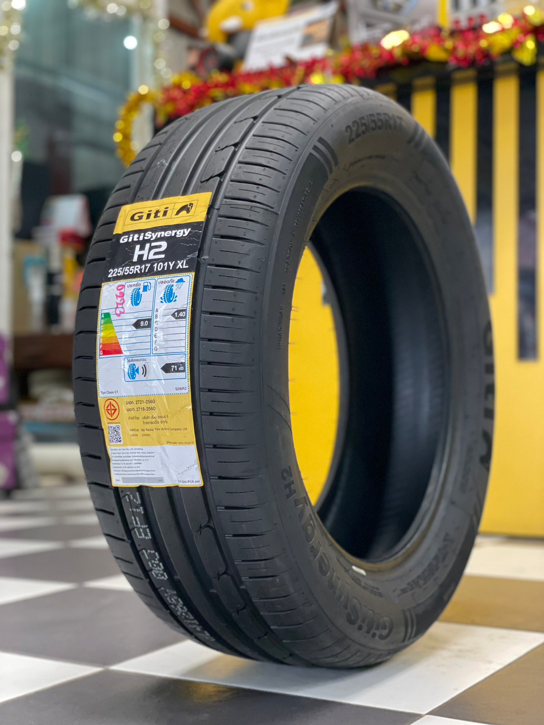 ยางใหม่ GITI SynergyH2 225/55R17 ยางใหม่ปี2023 ราคาโปรโมชั่นพิเศษ พร้อมติดตั้งฟรี