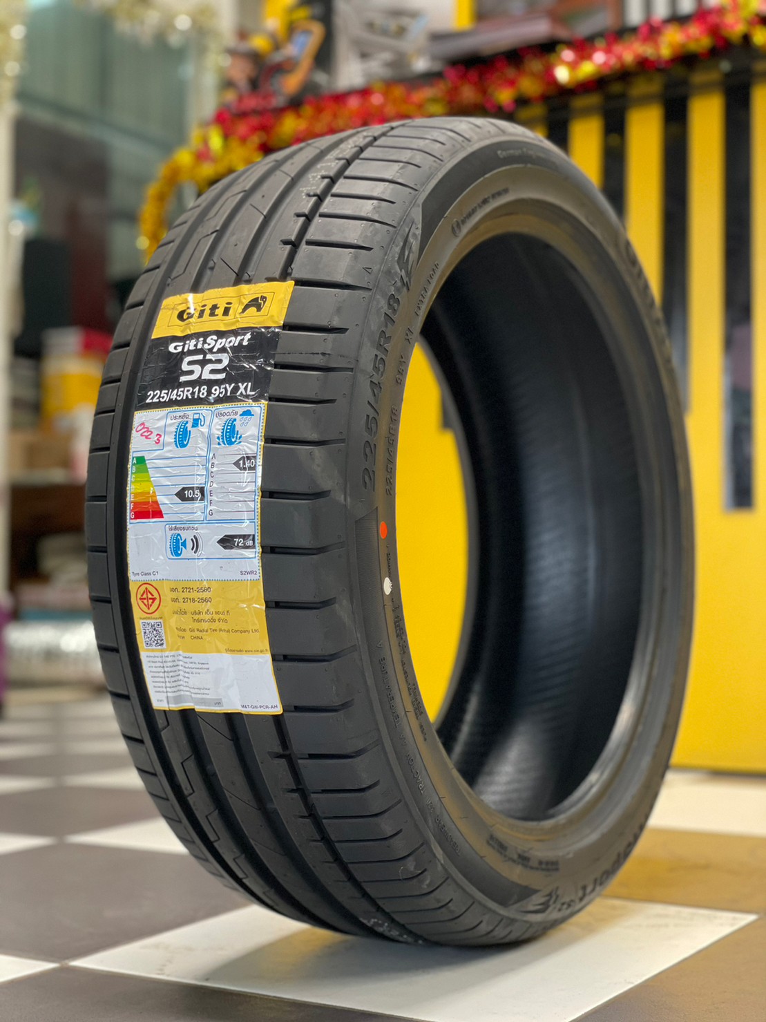 GITI SPORT S2 225/45R18 ยางใหม่ปี2023 ราคาโปรโมชั่นพิเศษ พร้อมติดตั้งฟรี