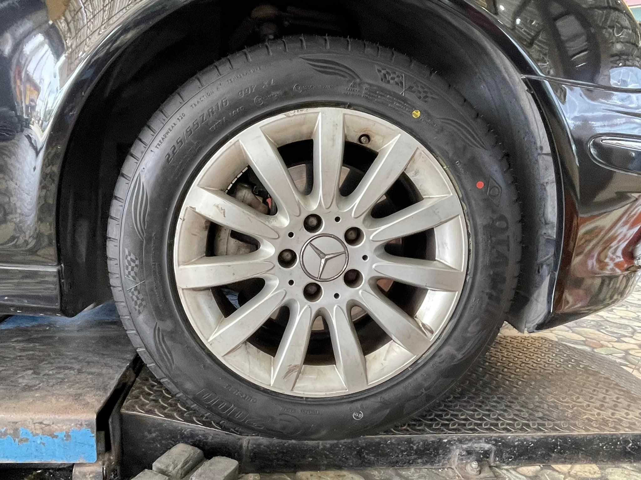 🚘 #BENZ_E200 เปลี่ยนยาง #OTANI_KC2000 #225/55R16