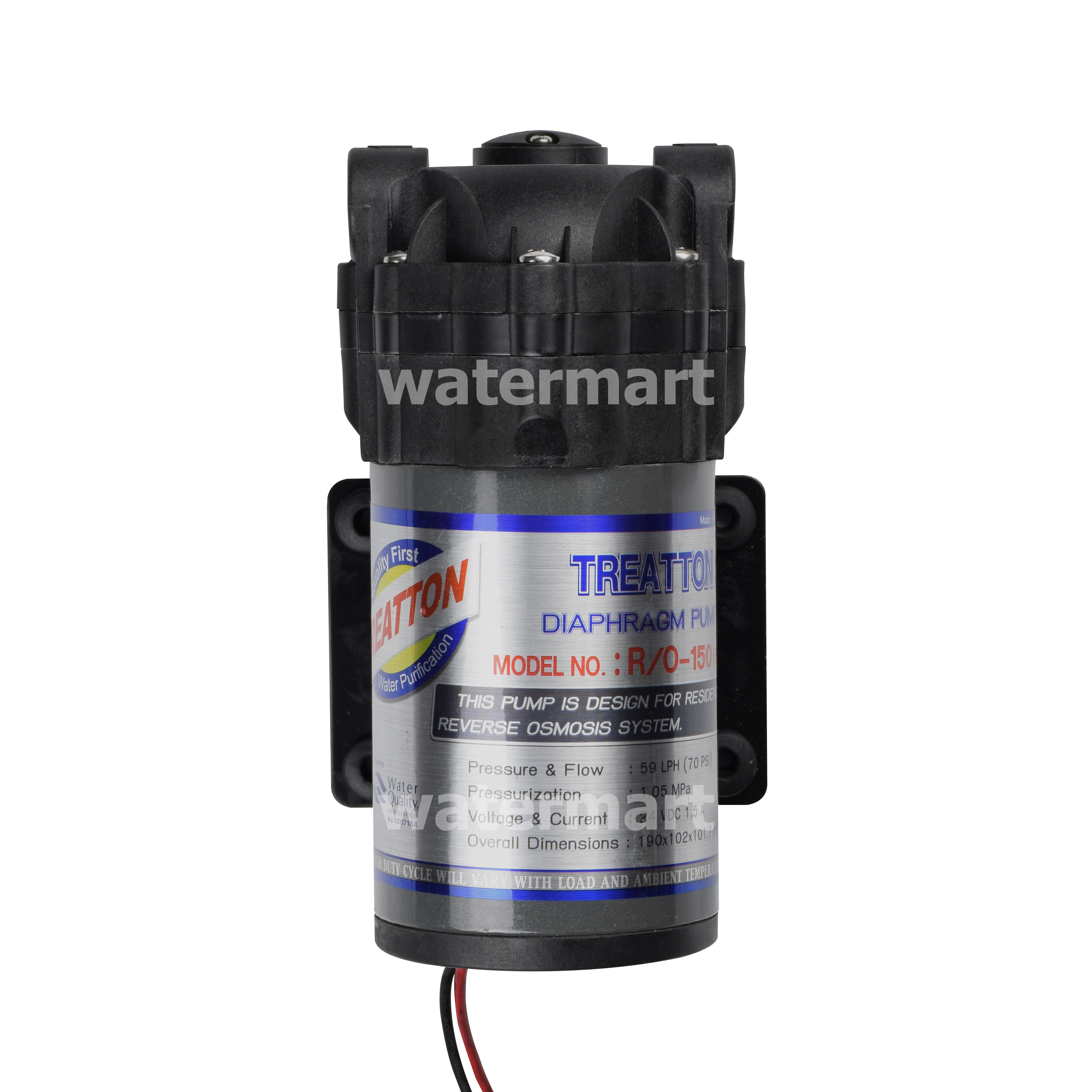 ปั้มไดอะแฟรม TREATTON Diaphragm Pump RO 150 GPD พร้อมหม้อแปลง