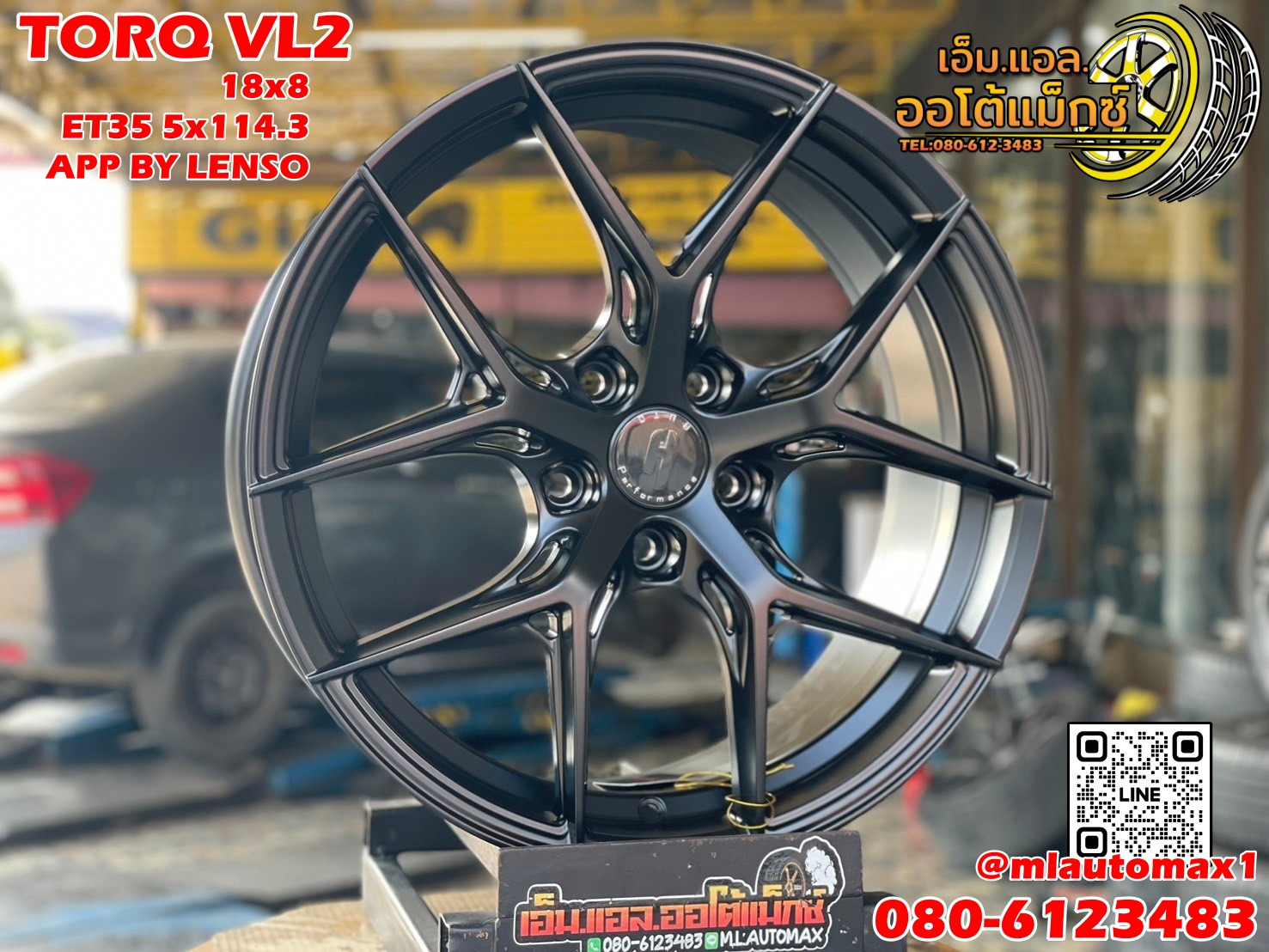 ล้อแม็กซ์ใหม่ขอบ18 S VL2 18x8 ET35 5x114.3 SMB สีดำ สวยหรูล้อสไตล์ #สปอร์ต พร้อมของแถมครบๆ