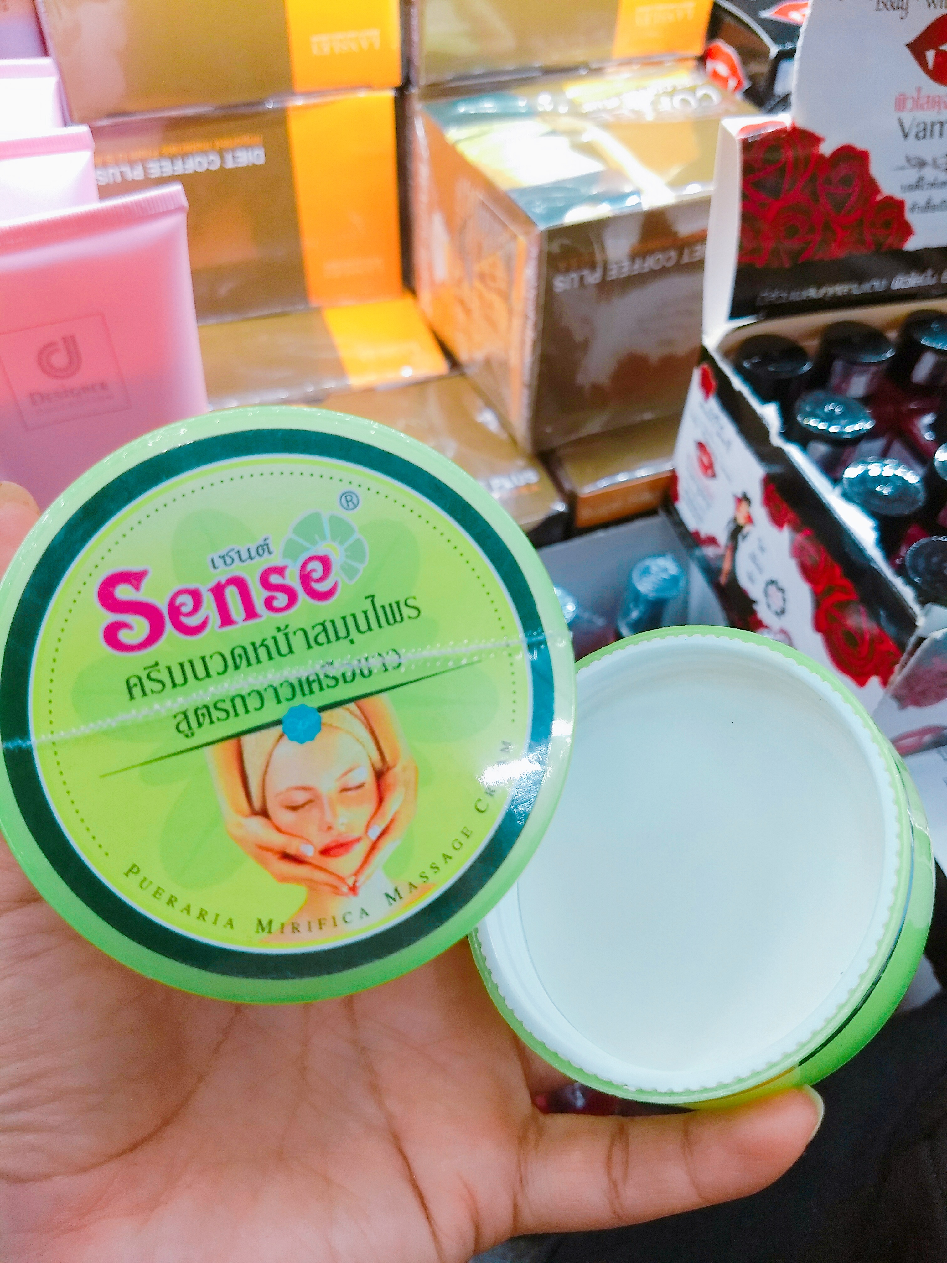 Sens'e Pueraria Mirifica Massage Cream เซนต์ นวดหน้าสมุนไพรสูตร กวาวเครือขาว