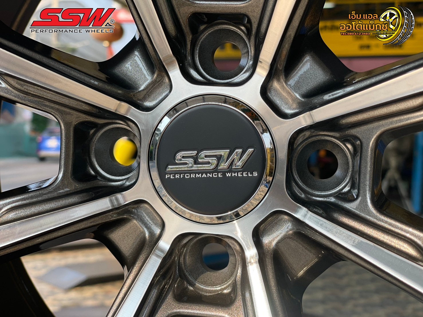 ล้อแม็กซ์ใหม่ขอบ15 สวยหรู สีเทาเงากลึงหน้า SSW389 15x6.5 ET35 4x100